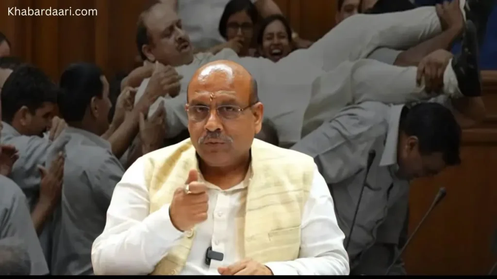 bjp mla who was thrown out of delhi assembly by marshals AAP Govt Will Now Play the Role of Speaker