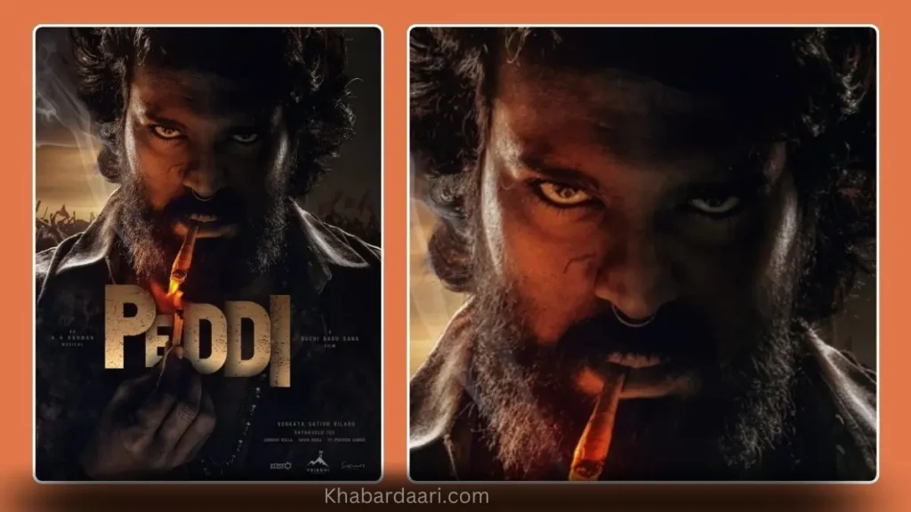 ramcharn upocming peddi Movie first look out