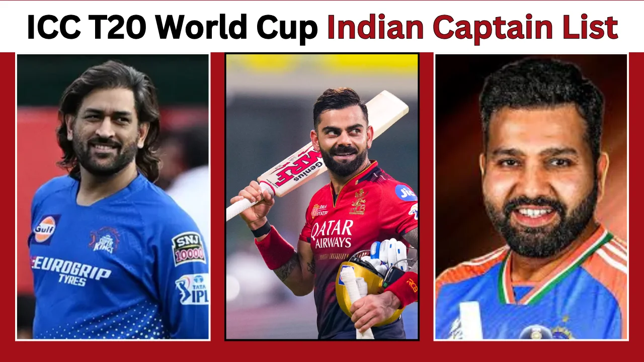 ICC T20 World Cup Indian Captain List with perfomance data